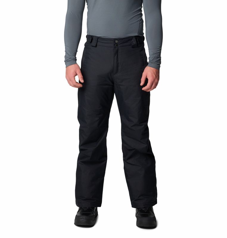 FRONT VIEW OF COLUMBIA MENS BUGABOO V SNOWPANT IN BLACK