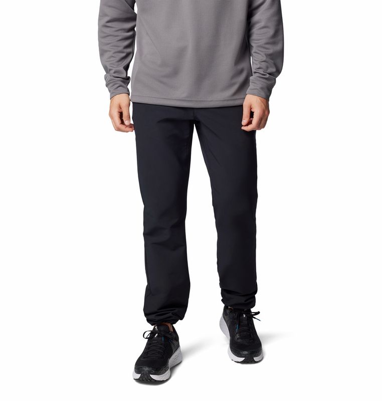 FRONT VIEW OF COLUMBIA MENS BLACK MESA WARM PANT IN BLACK