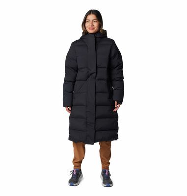 FRONT VIEW OF COLUMBIA WOMENS BOUNDLESS DAYS™ LONG DOWN WINTER JACKET WITH DOWN FILL