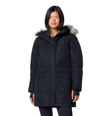 FRONT VIEW OF COLUMBIA WOMENS LITTLE SI™ II INSULATED PARKA WINTER JACKET WITH MAXIMUM WARMTH