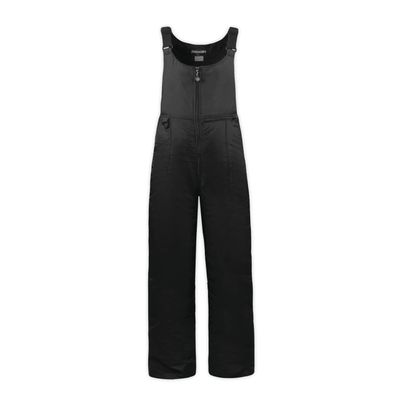 FRONT VIEW OF BOULDER GEAR WOMENS CIRQUE BIB SNOWPANT IN BLACK
