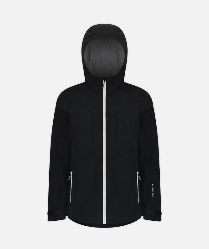FRONT VIEW OF BOULDER GEAR MENS RAPID 3L WINTER JACKET IN BLACK