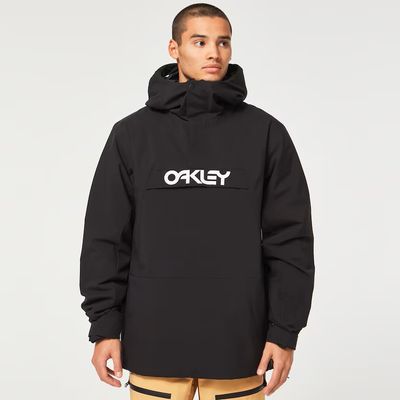 FRONT VIEW OF OAKLEY MENS TNP TBT INSULATED ANORAK WINTER JACKET WITH WARMTH AND REPELS WATER