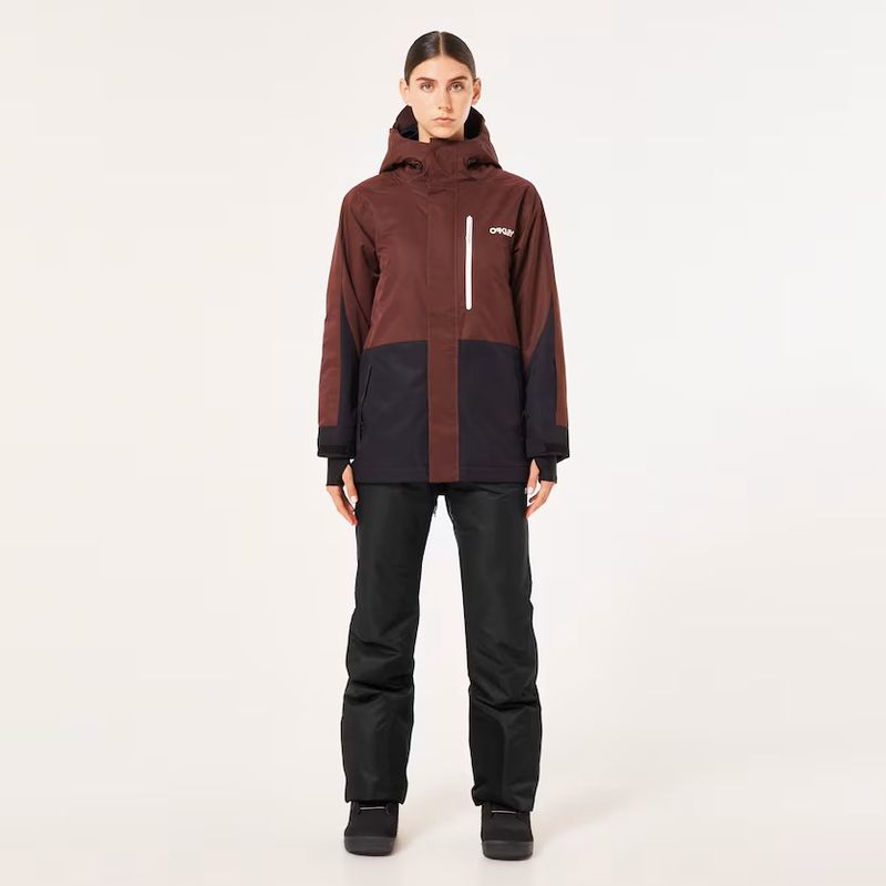 FRONT VIEW OF OAKLEY WOMENS TNP TBT INSULATED WINTER JACKET WITH BREATHABILITY AND WATERPROOF