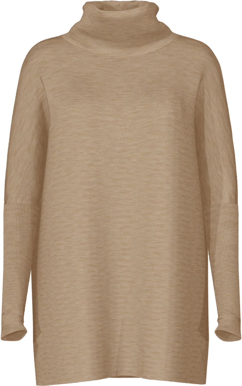 MAIN IMAGE OF SMARTWOOL WOMENS EDGEWOOD PONCHO SWEATER IN TOASTED COCONUT HEATHER SMALL