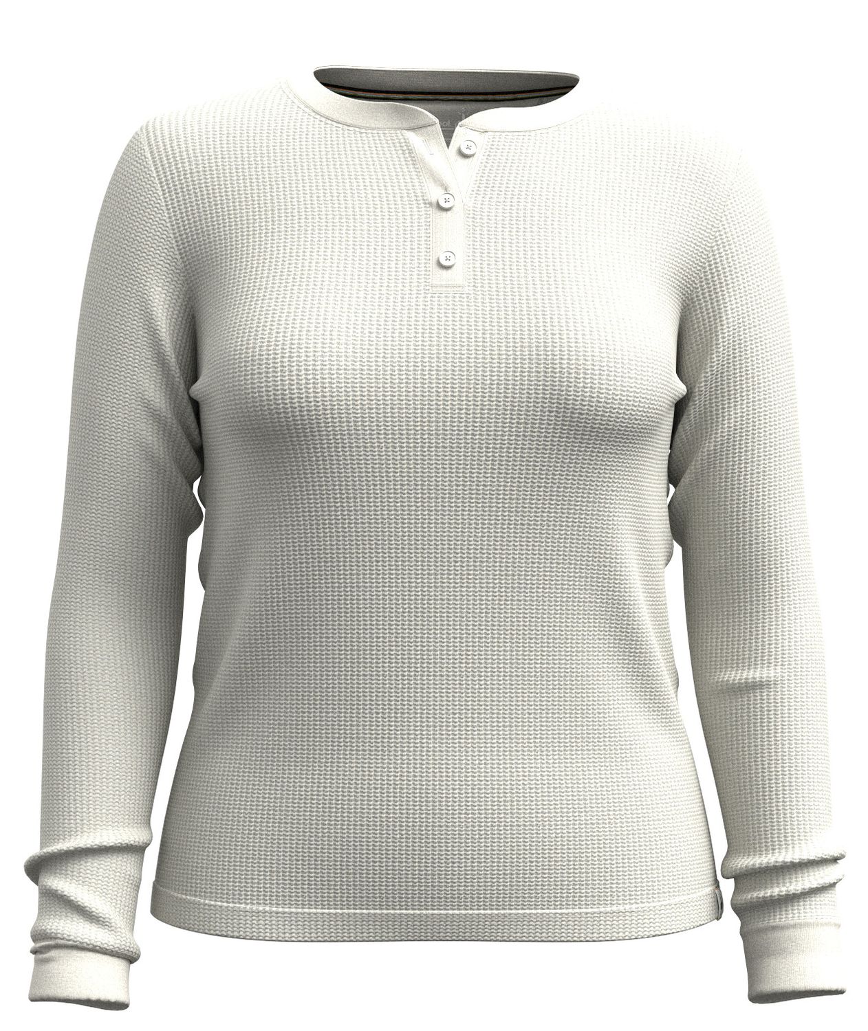 MAIN IMAGE OF SMARTWOOL WOMENS WAFFLE LONG SLEEVE HENLEY LONG SLEEVE SHIRT IN ASH HEATHER XS