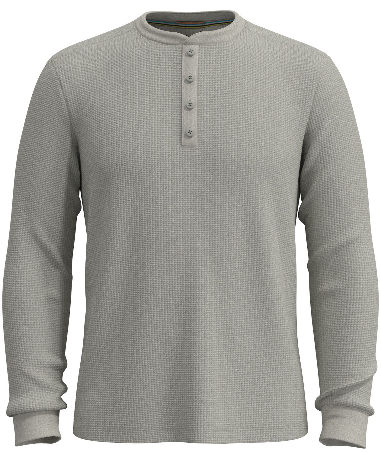 MAIN IMAGE OF SMARTWOOL MENS WAFFLE LONG SLEEVE HENLEY LONG SLEEVE SHIRT IN ASH HEATHER SMALL