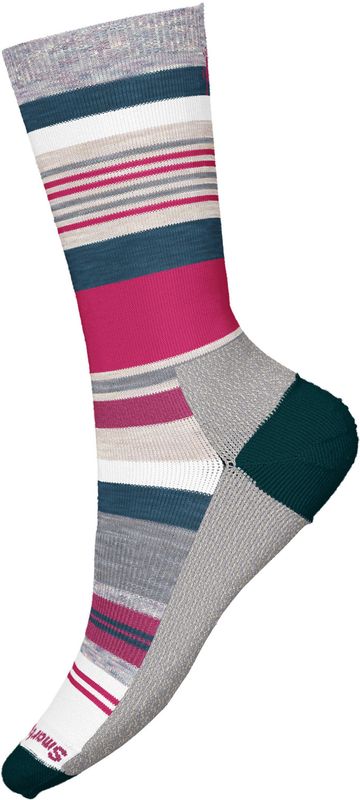 FRONT VIEW OF SMARTWOOL UNISEX EVERYDAY JOVIANSPHERE CREW SOCKS IN PURPLE ECLIPSE WITH MERINO WOOL