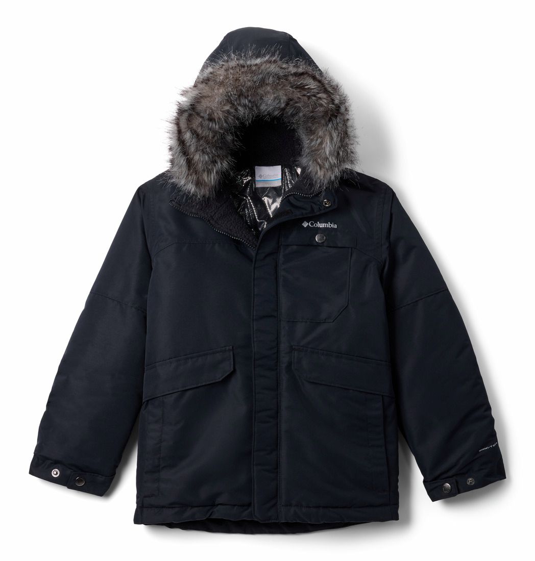 COLUMBIA YOUTH BOYS NORDIC STRIDER II WINTER JACKET 25, Color: BLACK, Size: XXS