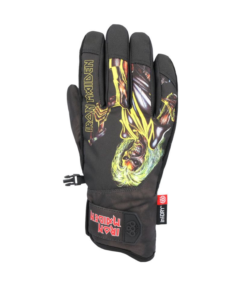 686 MENS PRIMER GLOVE 25, Color: IRON MAIDEN EDDIES BLACK, Size: SMALL