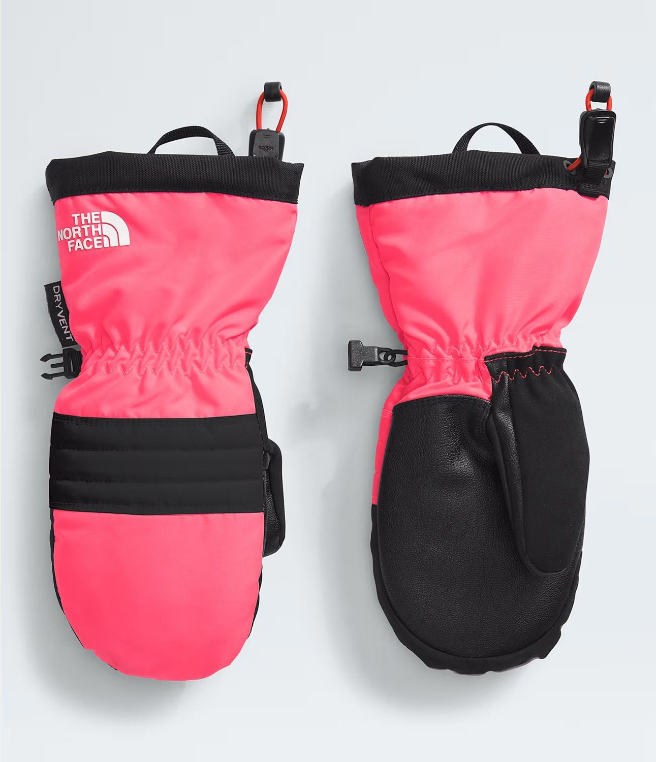 THE NORTH FACE YOUTH MONTANA SKI MITTEN 25, Color: RADIANT POPPY, Size: XS