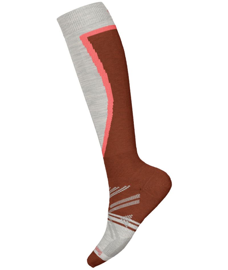SMARTWOOL WOMENS SKI FULL CUSHION OTC SOCKS 24, Color: PICANTE, Size: SMALL