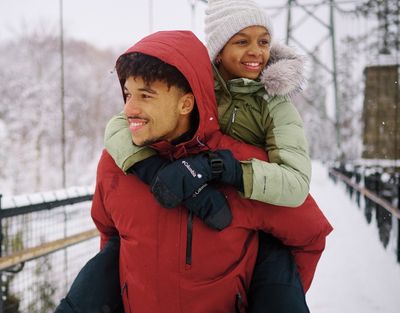 Cozy and warm mittens, perfect for keeping your hands protected in cold weather, with a snug fit and soft, insulating fabric.