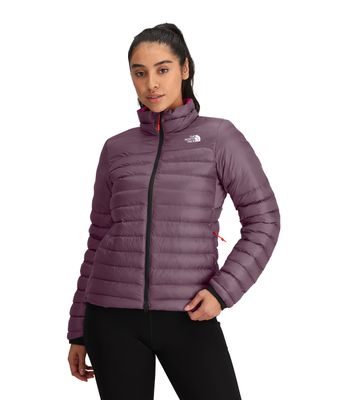 FRONT MODEL VIEW OF THE NORTH FACE WOMENS TERRA PEAK WINTER JACKET WITH BLOWN THERMOBALL™ INSULATIO…