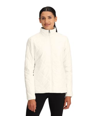 FRONT MODEL VIEW OF THE NORTH FACE WOMENS SHADY GLADE INSULATED WINTER JACKET WITH ADDED WATER REPE…
