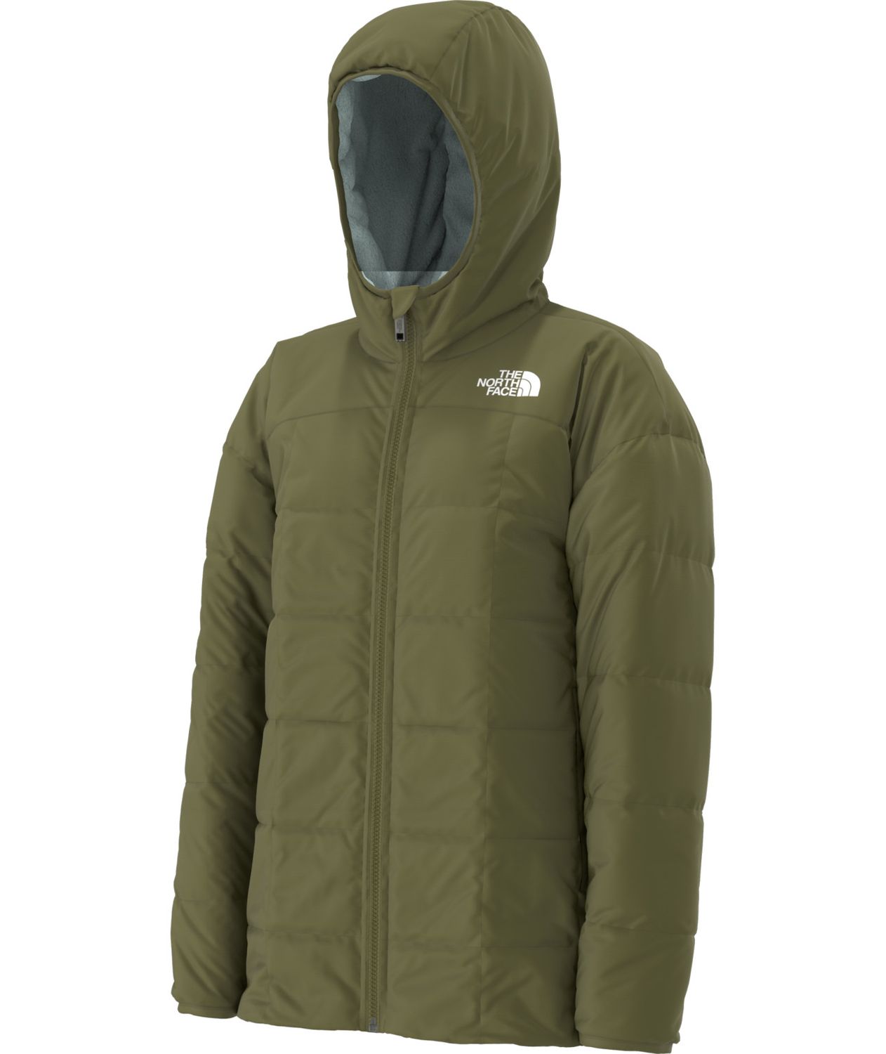 MAIN IMAGE OF THE NORTH FACE YOUTH GIRLS&#39; REVERSIBLE SHASTA SHORT PARKA WINTER JACKET IN FOREST OLI…