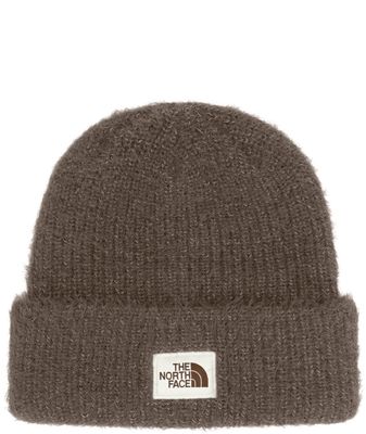 FRONT VIEW OF THE NORTH FACE WOMENS SALTY BAE LINED BEANIE WINTER HAT WITH ULTRA-COZY KNIT-IN LINING