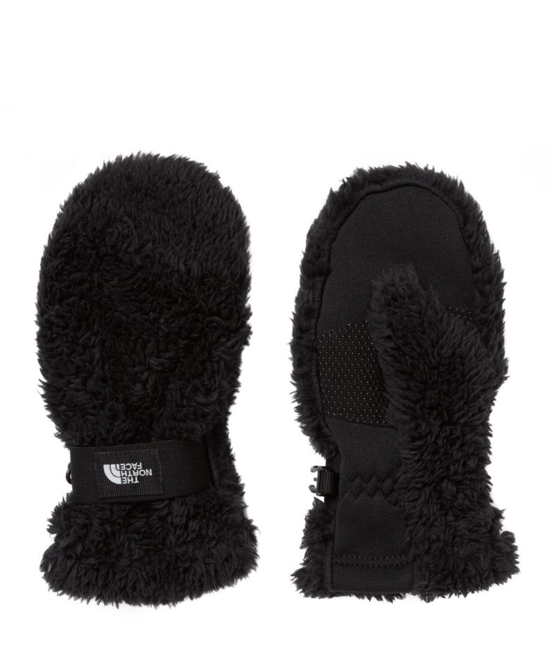 MAIN IMAGE OF THE NORTH FACE YOUTH SUAVE OSO MITTEN IN TNF BLACK XS WITH COZY RASCHEL FLEECE
