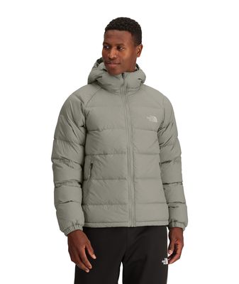 FRONT MODEL VIEW OF THE NORTH FACE MENS HYDRENALITE™ DOWN HOODED WINTER JACKET WITH ADDED WATER REP…