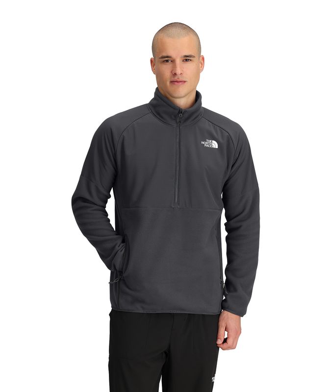 FRONT MODEL VIEW OF THE NORTH FACE MENS GLACIER HEAVYWEIGHT ½ ZIP SWEATER WITH ADDED WATER REPELLEN…
