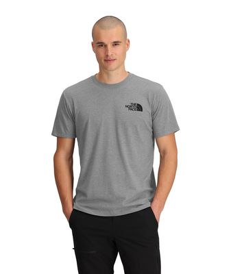FRONT MODEL VIEW OF THE NORTH FACE MENS BRAND PROUD SHORT SLEEVE SHIRT WITH RIB ON COLLAR AND SET-I…