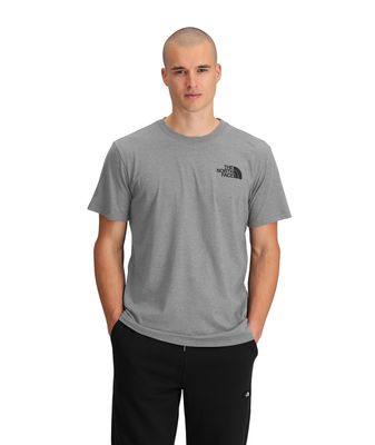 FRONT MODEL VIEW OF THE NORTH FACE MENS TNF™ SUMMITS SHORT SLEEVE SHIRT WITH RIB ON COLLAR AND SET-…