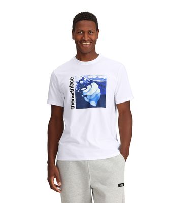 FRONT MODEL VIEW OF THE NORTH FACE MENS SUSPENDED SHORT SLEEVE SHIRT WITH COMFORTABLE RIB ON COLLAR…