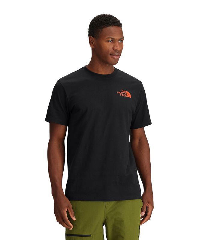 FRONT MODEL VIEW OF THE NORTH FACE MENS CROWN SHYNESS SHORT SLEEVE SHIRT WITH COMFORTABLE RIB ON CO…