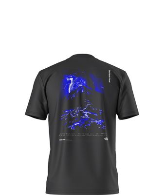 BACK VIEW OF THE NORTH FACE MENS LAVA SHORT SLEEVE SHIRT WITH COMFORTABLE RIB ON COLLAR AND SET-IN …