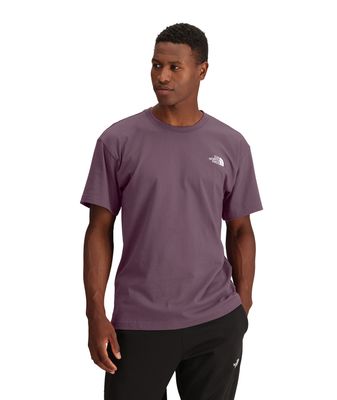 FRONT MODEL VIEW OF THE NORTH FACE MENS EVOLUTION BOX FIT SHORT SLEEVE SHIRT WITH DROPPED SHOULDERS…