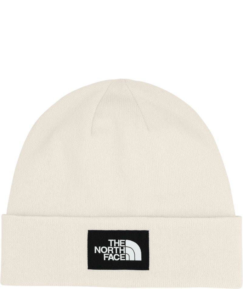 MAIN IMAGE OF THE NORTH FACE UNISEX DOCK WORKER RECYCLED BEANIE WINTER HAT IN WHITE DUNE O/S WITH A…