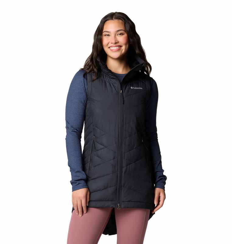 COLUMBIA WOMENS HEAVENLY™ II LONG VEST 26, Color: BLACK, Size: XS