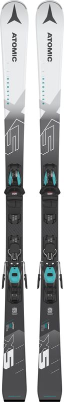 TOPSHEET VIEW OF ATOMIC UNISEX REDSTER X5 + M 10 GW DOWNHILL SKIS WITH MULTI RADIUS SIDECUT
