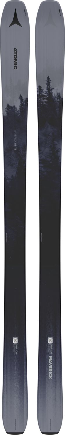 MAIN IMAGE OF ATOMIC UNISEX N MAVERICK 88 TI DOWNHILL SKIS IN BLACK/SILVER 169 WITH FLOW PROFILE
