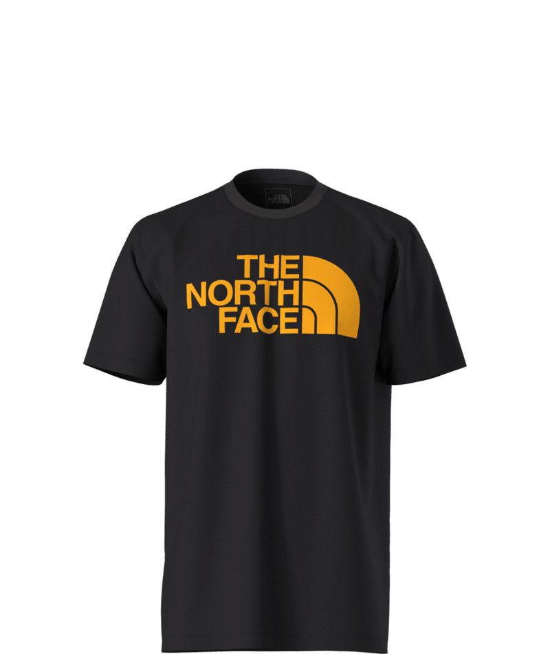 THE NORTH FACE MENS HALF DOME SHORT SLEEVE SHIRT 25, Color: TNF BLACK/SUMMIT GOLD, Size: MEDIUM
