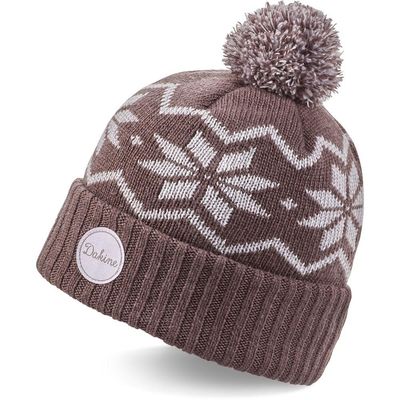 FRONT VIEW OF DAKINE WOMENS LYDIA BEANIE WINTER HAT WITH YARN POM