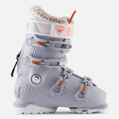 SIDE VIEW OF ROSSIGNOL WOMENS ALLTRACK 80 GW DOWNHILL SKI BOOT WITH HIKE MODE