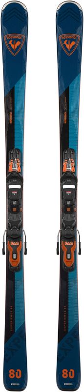 TOPSHEET VIEW OF ROSSIGNOL MENS EXPERIENCE 80 CARBON XPRESS DOWNHILL SKIS WITH PAULOWNIA WOOD CORE