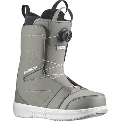 FRONT VIEW OF SALOMON MENS FACTION BOA SNOWBOARD BOOTS WITH COMFORT