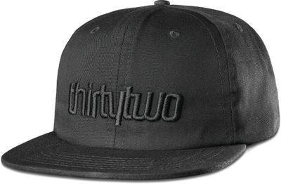 FRONT VIEW OF THIRTY TWO MENS DOUBLE SNAPBACK CAP FEATURES 6 PANEL CONSTRUCTION AND SOFT POPLIN REI…