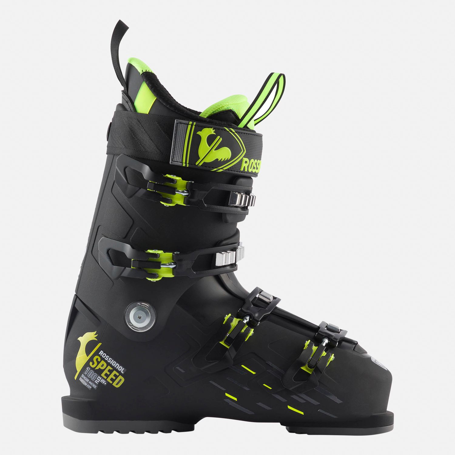 MAIN IMAGE OF ROSSIGNOL MENS SPEED 100 HV+ DOWNHILL SKI BOOT IN BLACK 27.5 WITH EASY ENTRY