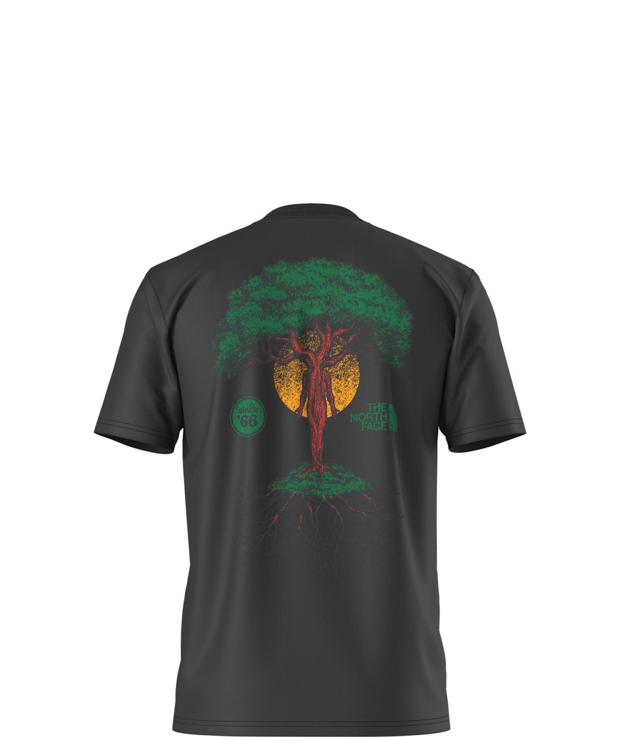 THE NORTH FACE MENS CROWN SHYNESS SHORT SLEEVE SHIRT 25, Color: TNF BLACK/ART, Size: SMALL