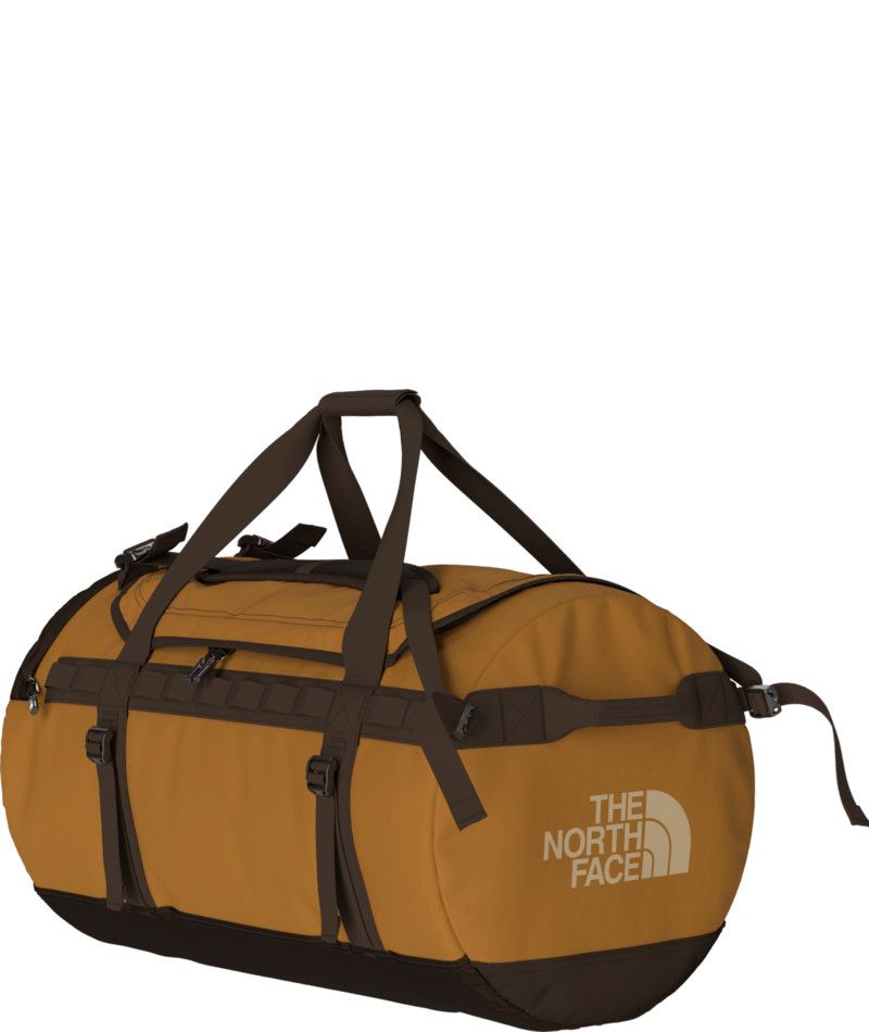 THE NORTH FACE UNISEX BASE CAMP DUFFEL LUGGAGE BAG 25, Color: TIMBER TAN/DEMITASSE BROWN/KHAKI STONE-NPF, Size: 95L