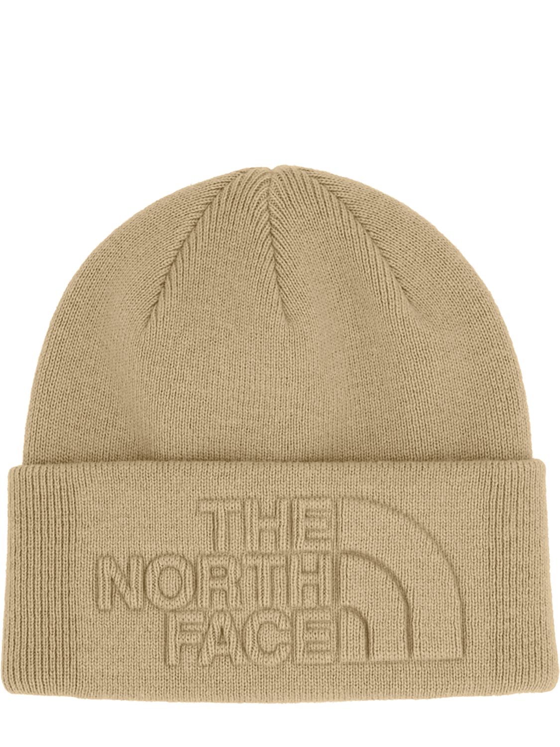 THE NORTH FACE UNISEX URBAN EMBOSSED BEANIE WINTER HAT 25, Color: KHAKI STONE, Size: O/S