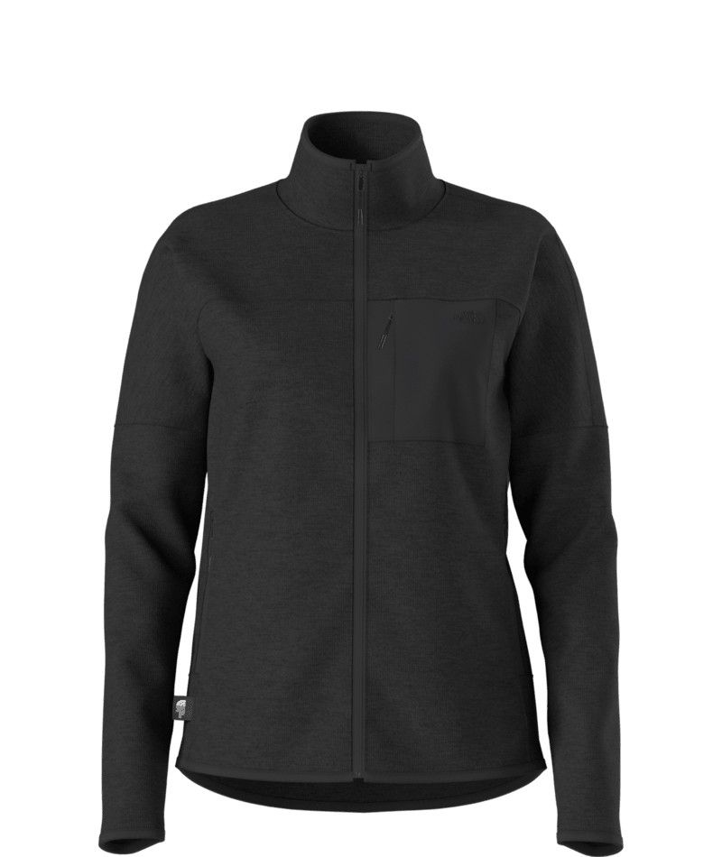 THE NORTH FACE WOMENS FRONT RANGE FLEECE SWEATER 25, Color: TNF BLACK HEATHER-NPF, Size: SMALL