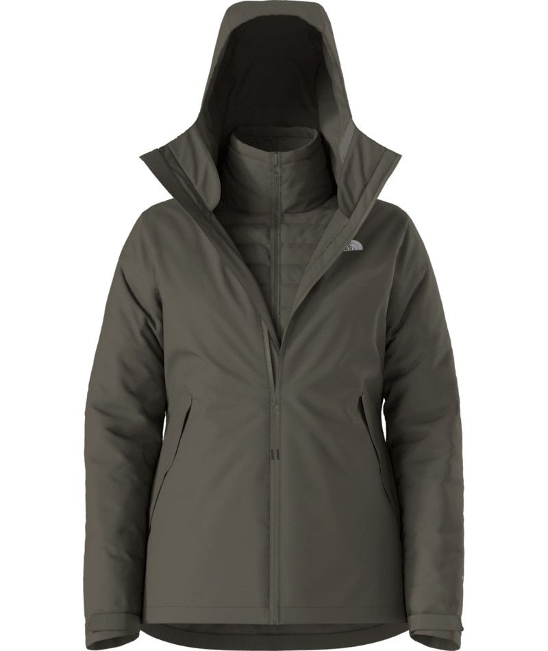 THE NORTH FACE WOMENS CARTO TRICLIMATE® WINTER JACKET 25, Color: NEW TAUPE GREEN-NPF, Size: SMALL