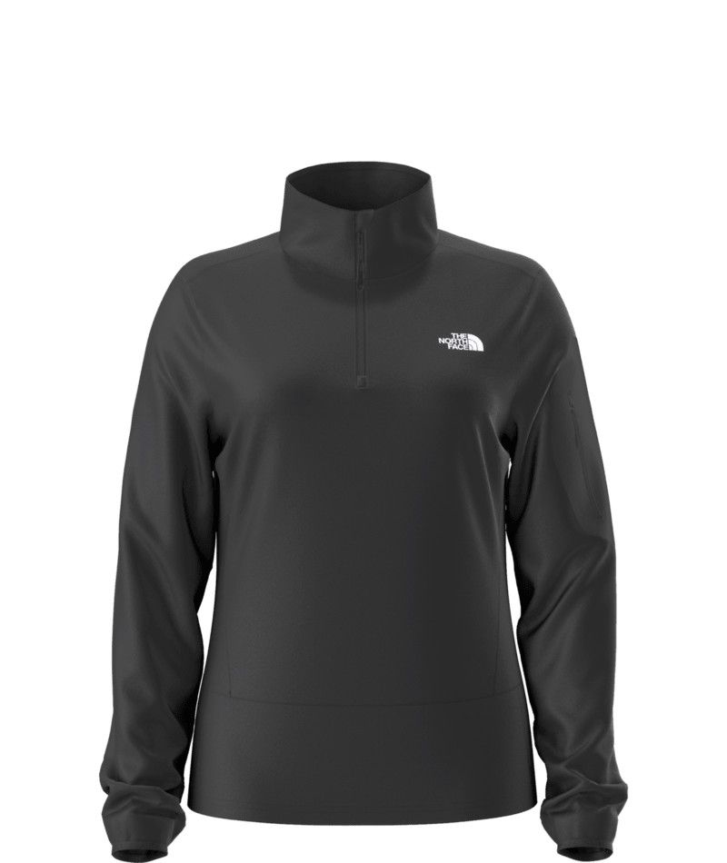 THE NORTH FACE WOMENS MISTYESCAPE ¼ ZIP FLEECE SWEATER 25, Color: TNF BLACK/TNF BLACK, Size: XS