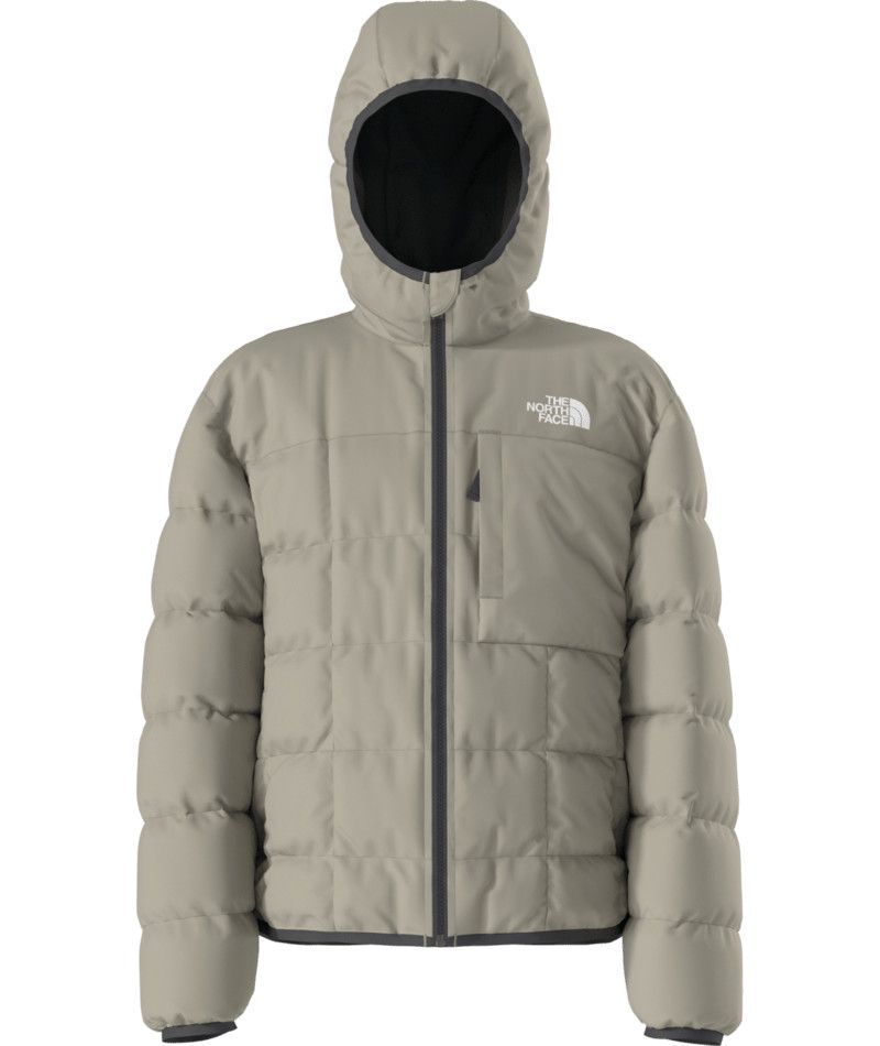 THE NORTH FACE YOUTH BOYS&#39; REVERSIBLE SHASTA FULL ZIP HOODED WINTER JACKET 25, Color: CLAY GREY, Size: XS