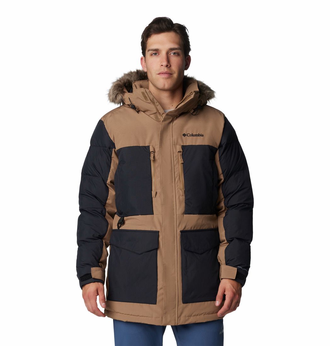 MAIN IMAGE OF COLUMBIA MENS MARQUAM PEAK FUSION™ II PARKA WINTER JACKET IN DELTA/BLACK SMALL