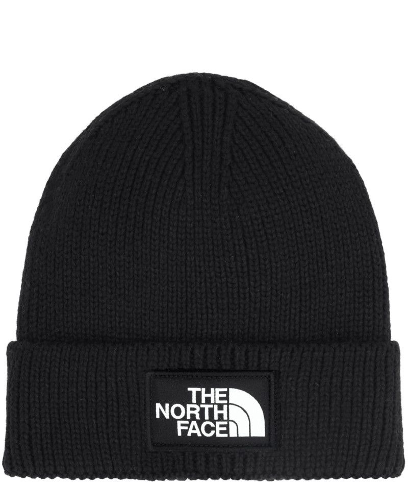 MAIN IMAGE OF THE NORTH FACE UNISEX TNF™ LOGO BOX CUFFED BEANIE WINTER HAT IN TNF BLACK O/S WITH SO…